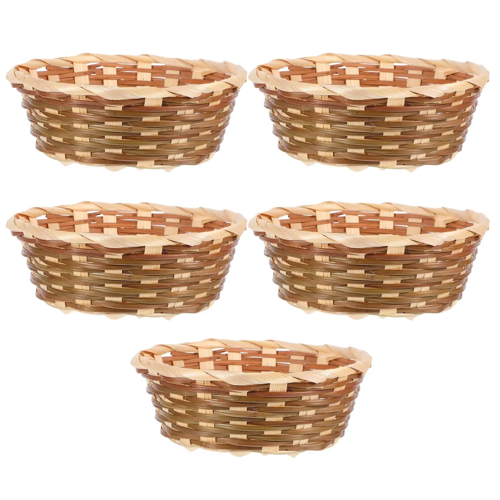 Bamboo Fruit Basket 5 Pcs Food Storage Small Woven Baskets for Table Home Kitchen Decor Rustic Style Material Portable
Bamboo Fruit Basket 5 Pcs Food Storage Small Woven Baskets for Table Home Kitchen Decor Rustic Style Material Portable