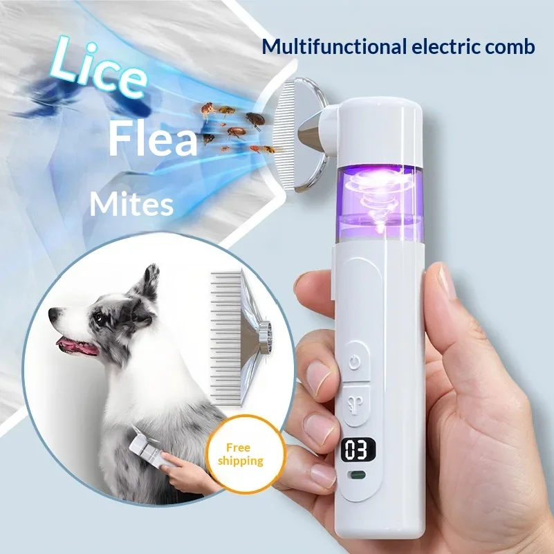 New 2-in-1 Electric Pet Flea Remover, Detangling Comb, Flea and Tick Remover, External Parasite Control, New Model Flea Remover
New 2-in-1 Electric Pet Flea Remover, Detangling Comb, Flea and Tick Remover, External Parasite Control, New Model Flea Remover