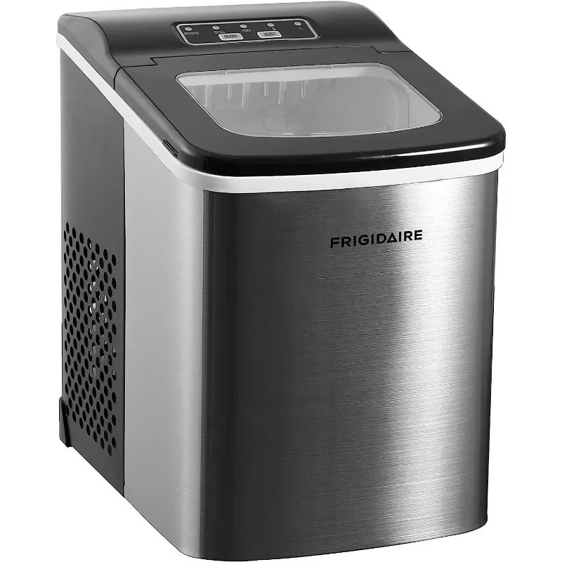 Frigidaire Compact Countertop Ice Maker, Makes 26 Lbs. Of Bullet Shaped Ice Cubes Per Day, Silver Stainless
Frigidaire Compact Countertop Ice Maker, Makes 26 Lbs. Of Bullet Shaped Ice Cubes Per Day, Silver Stainless