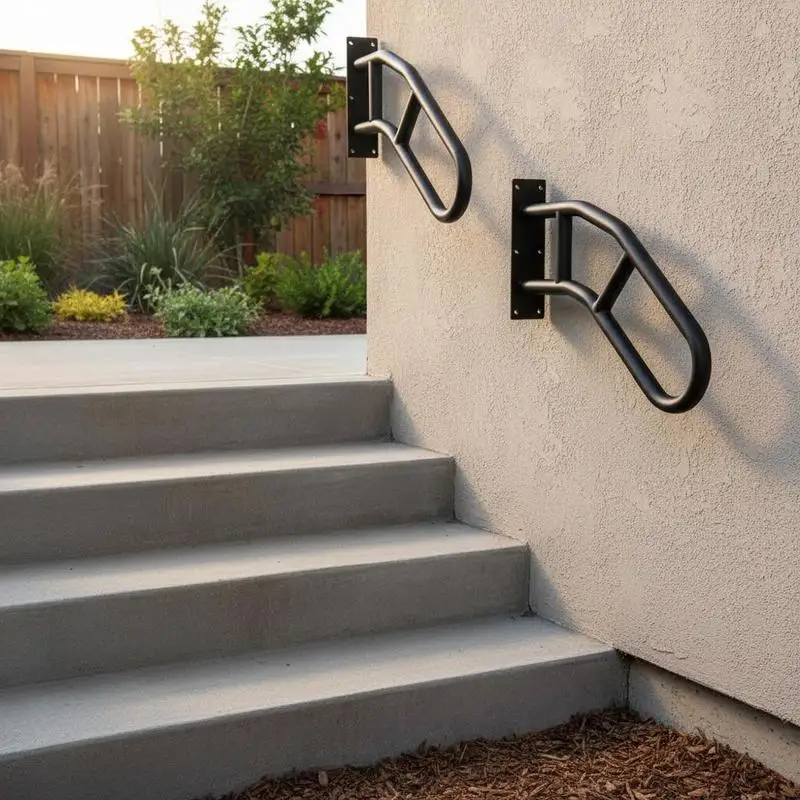 Wall Mounted Safety Grab Bars 29" Length For Garden Stairs Front Porch Garage Entrance 2 PCS U-Shaped Metal Railing Matte Black Surface Support Handle Kids Elderly Disabled Use
Wall Mounted Safety Grab Bars 29" Length For Garden Stairs Front Porch Garage Entrance 2 PCS U-Shaped Metal Railing Matte Black Surface Support Handle Kids Elderly Disabled Use