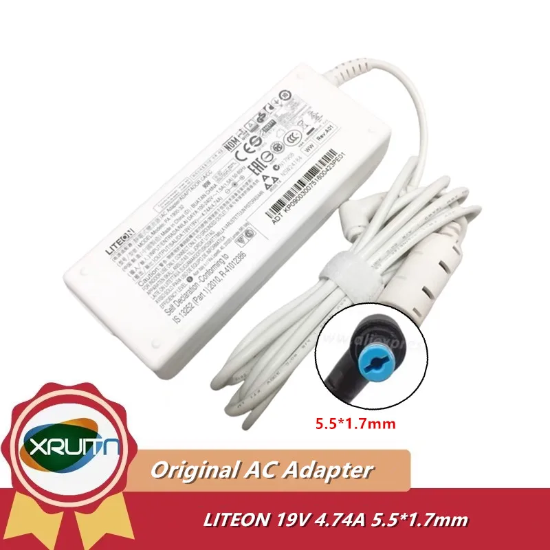 Оригинальный OEM LITEON 19 В 4,74 А PA-1900-32 ADP-90MD H адаптер переменного тока для ноутбука Acer 90 Вт Aspire E17 E5-773G-59SL 5,5*1,7 мм
Оригинальный OEM LITEON 19 В 4,74 А PA-1900-32 ADP-90MD H адаптер переменного тока для ноутбука Acer 90 Вт Aspire E17 E5-773G-59SL 5,5*1,7 мм