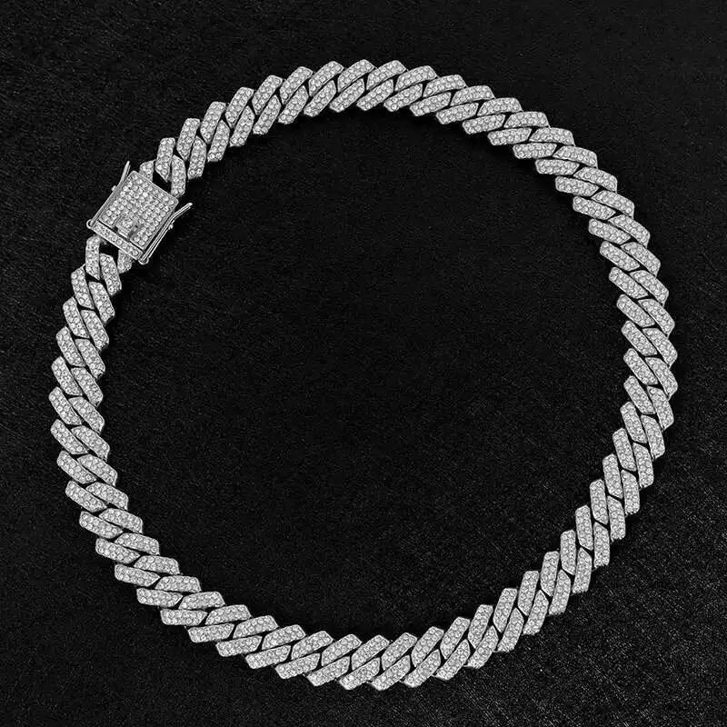 High Quality Cuban Link Iced Out Gold Plated Cuban Chain Necklace Brass Miami Hip Hop Style
High Quality Cuban Link Iced Out Gold Plated Cuban Chain Necklace Brass Miami Hip Hop Style