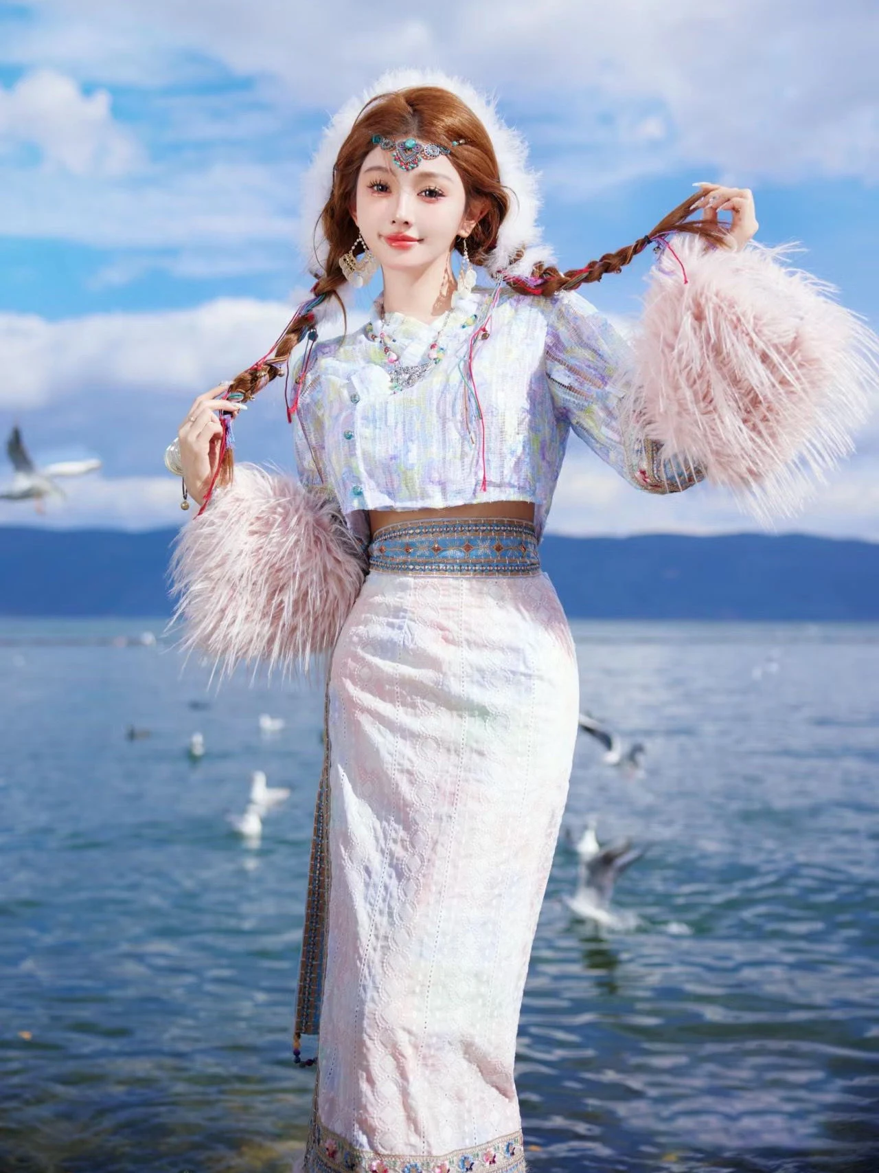 Summer Trendy Lijiang Travel Photography Ethnic Clothing New Version Tibetan Improved Tibetan Costume Yunnan Tibet Photo Shoot
Summer Trendy Lijiang Travel Photography Ethnic Clothing New Version Tibetan Improved Tibetan Costume Yunnan Tibet Photo Shoot
