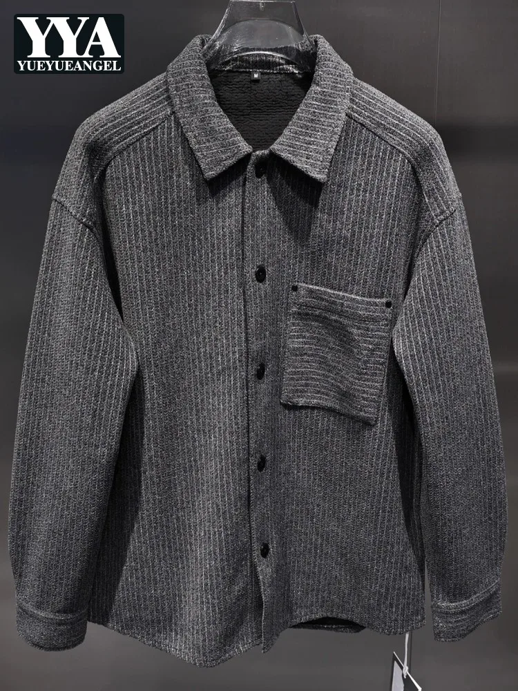 Осенняя модная полосатая мужская куртка с отложным воротником и длинным рукавом, верхняя одежда, повседневное свободное пальто, однобортные повседневные куртки
Осенняя модная полосатая мужская куртка с отложным воротником и длинным рукавом, верхняя одежда, повседневное свободное пальто, однобортные повседневные куртки