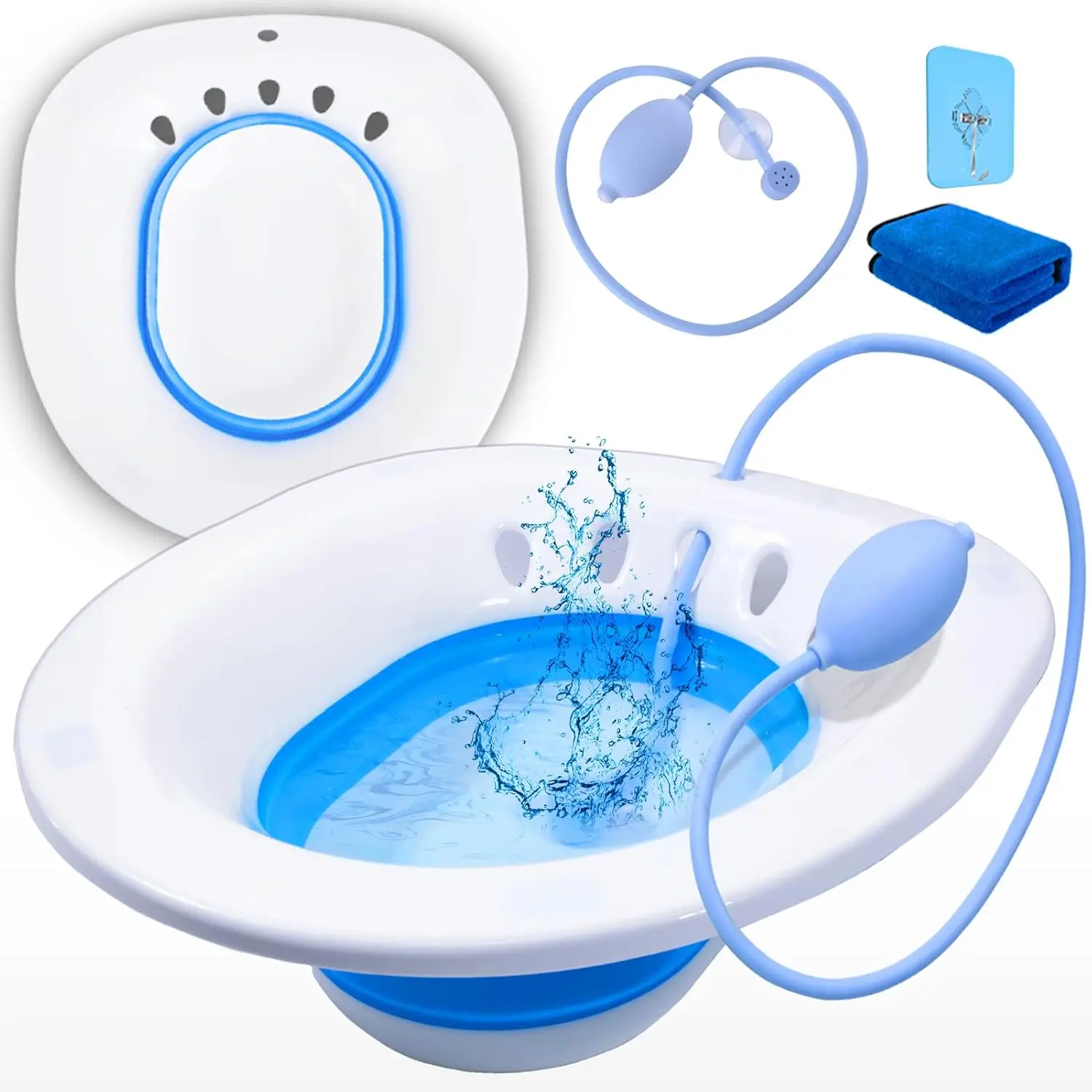 Collapsible Sitz Bath for Hemorrhoids, Postpartum Care & Perineal Soaking - Fits Standard Toilets with Flusher
Collapsible Sitz Bath for Hemorrhoids, Postpartum Care & Perineal Soaking - Fits Standard Toilets with Flusher