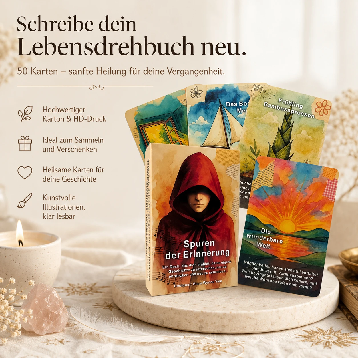 German Self-Exploration Oracle Card, 50 Tarot Cards, Healing Past and Dreams, Storytelling, Spiritual Gift, Mental Wellness Tool
German Self-Exploration Oracle Card, 50 Tarot Cards, Healing Past and Dreams, Storytelling, Spiritual Gift, Mental Wellness Tool