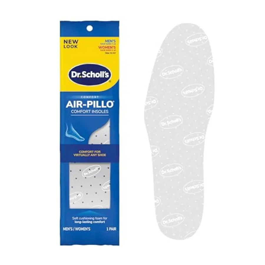 Dr. Scholl's AIR-PILLO Insoles// Ultra-Soft Cushioning and Lasting Comfort with Two Layers of Foam that Fit in Any Shoe - One p
Dr. Scholl's AIR-PILLO Insoles// Ultra-Soft Cushioning and Lasting Comfort with Two Layers of Foam that Fit in Any Shoe - One p