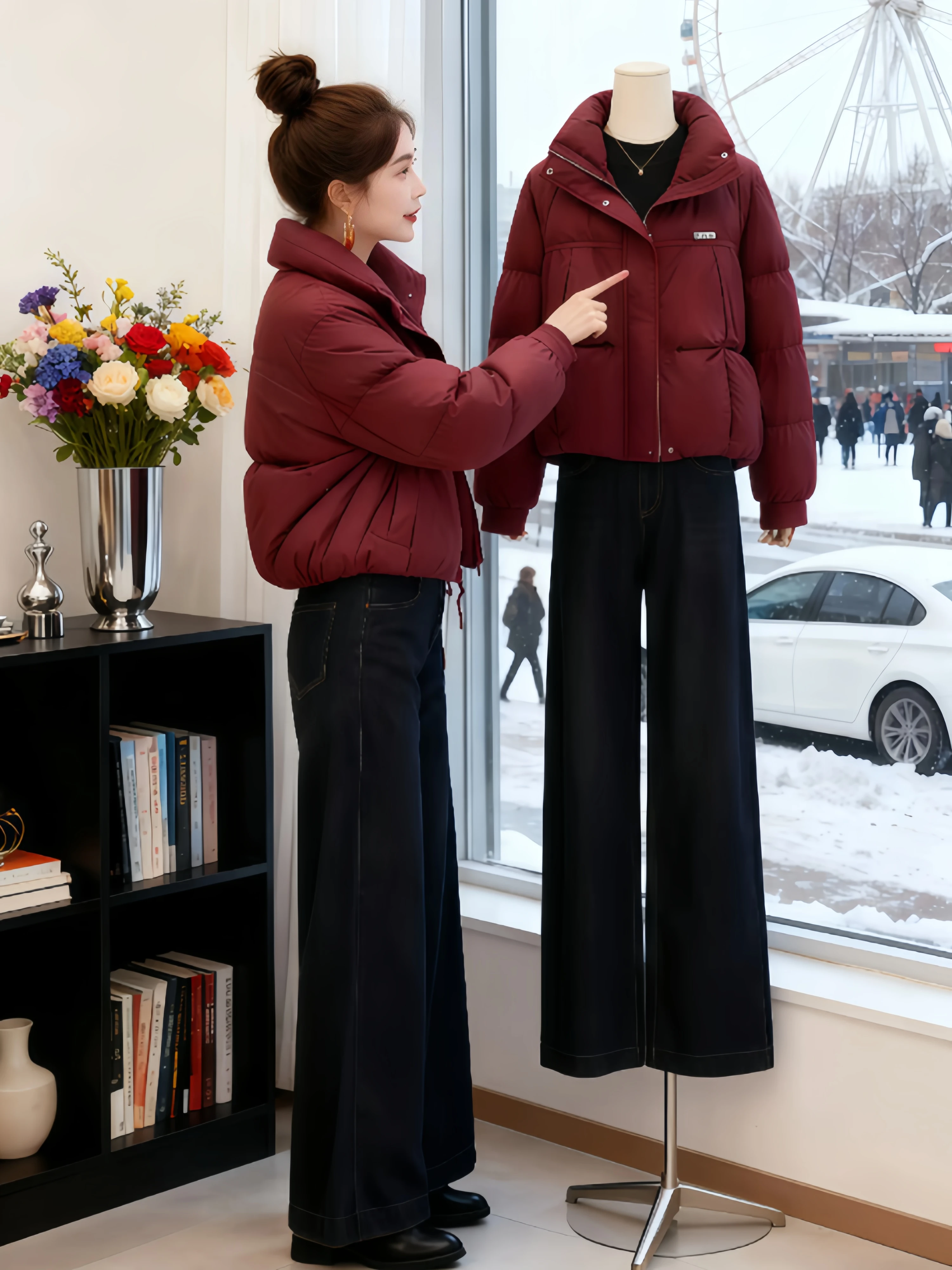 Thickened Short down Cotton Jacket Women's Winter New Style Warm Coat Stand Collar Zipper Closure Korean Style Loose Fit
Thickened Short down Cotton Jacket Women's Winter New Style Warm Coat Stand Collar Zipper Closure Korean Style Loose Fit