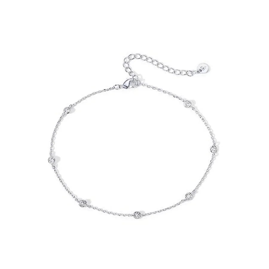 4K Gold Plated Anklet for Women - Trendy Link Chain Ankle Bracelet Summer Jewelry - Boho Dainty Anklets with Cubic Zirconia, Be
4K Gold Plated Anklet for Women - Trendy Link Chain Ankle Bracelet Summer Jewelry - Boho Dainty Anklets with Cubic Zirconia, Be