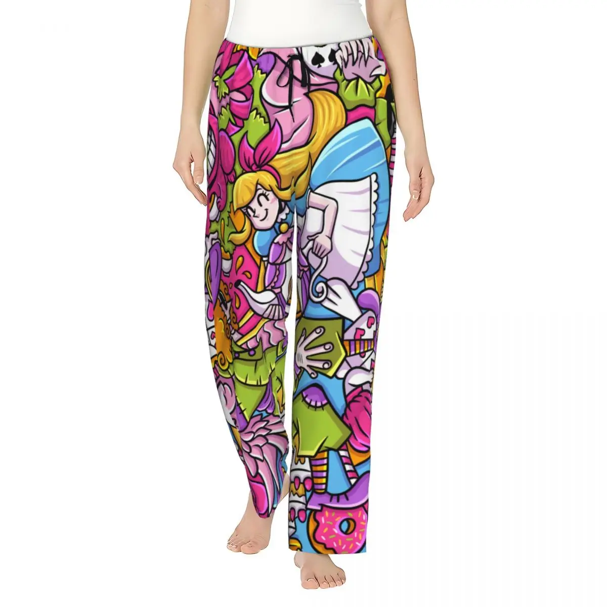 Custom Print Alice In Wonderland Cheshire Cat Pajama Pants Women Sleep Sleepwear Bottoms with Pockets
Custom Print Alice In Wonderland Cheshire Cat Pajama Pants Women Sleep Sleepwear Bottoms with Pockets