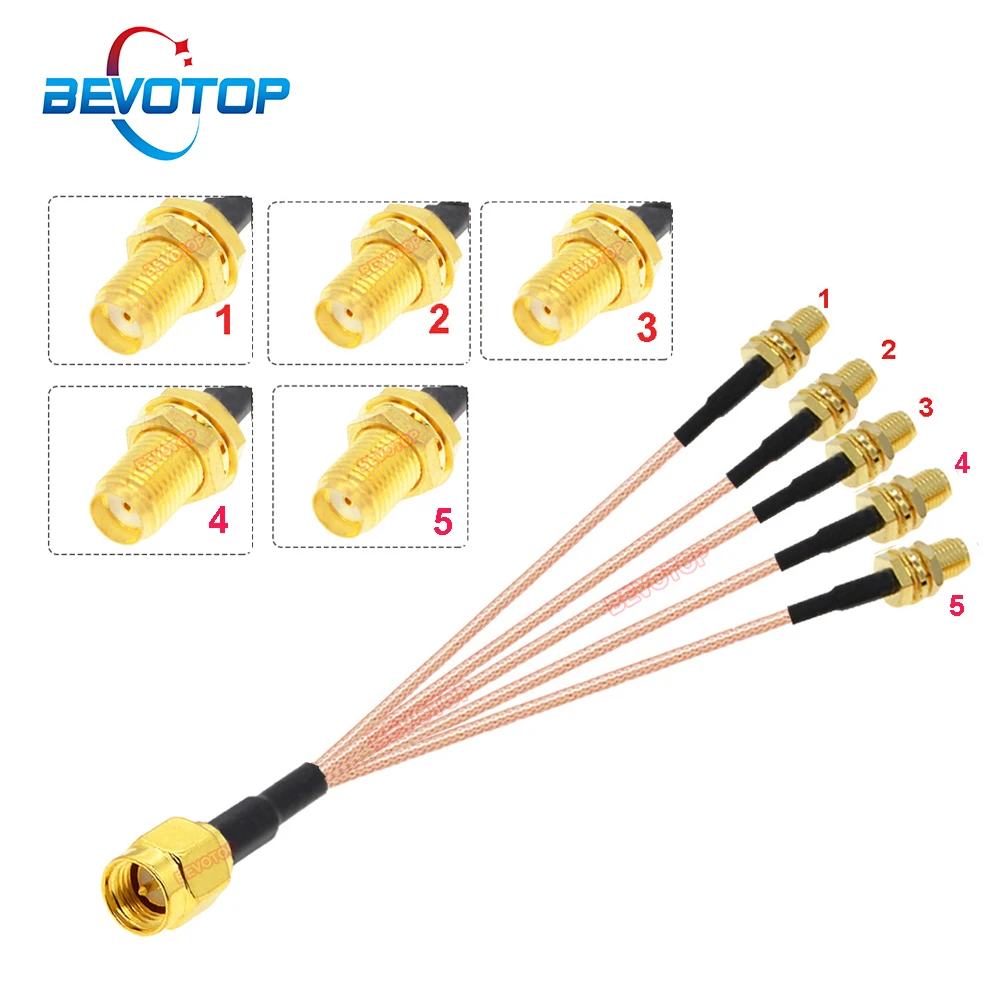 1PCS 1 to 5 SMA Splitter Cable 1x SMA Male to 5x SMA Female Bulkhead RG178 Cable WIFI Antenna Extension Coaxial Pigtail Jumper
1PCS 1 to 5 SMA Splitter Cable 1x SMA Male to 5x SMA Female Bulkhead RG178 Cable WIFI Antenna Extension Coaxial Pigtail Jumper