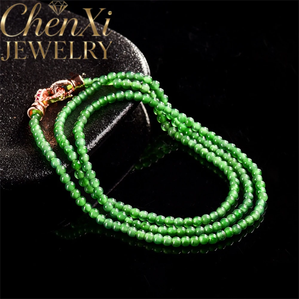 Natural A-Grade Ice-Grade Jadeite Cuiyang Green 3mm Small Pearl Beaded Necklace Three-Ring Bracelet Sweater Chain Women's Style
Natural A-Grade Ice-Grade Jadeite Cuiyang Green 3mm Small Pearl Beaded Necklace Three-Ring Bracelet Sweater Chain Women's Style