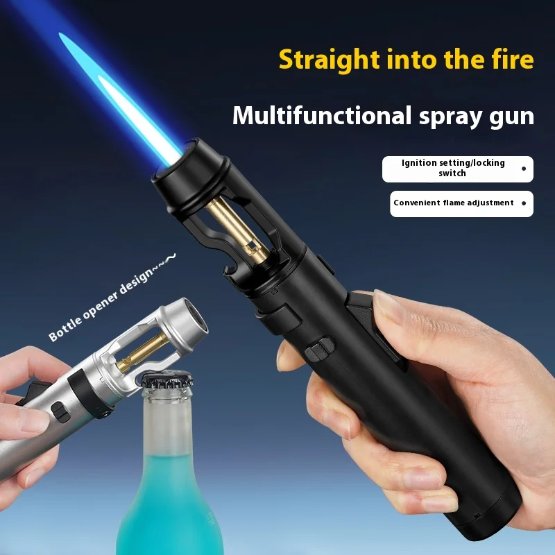 Metal Windproof Jet Flame Lighter, Adjustable Refillable Gas Torch with Lock Switch, Heavy-Duty Igniter for Cooking, Camping
Metal Windproof Jet Flame Lighter, Adjustable Refillable Gas Torch with Lock Switch, Heavy-Duty Igniter for Cooking, Camping