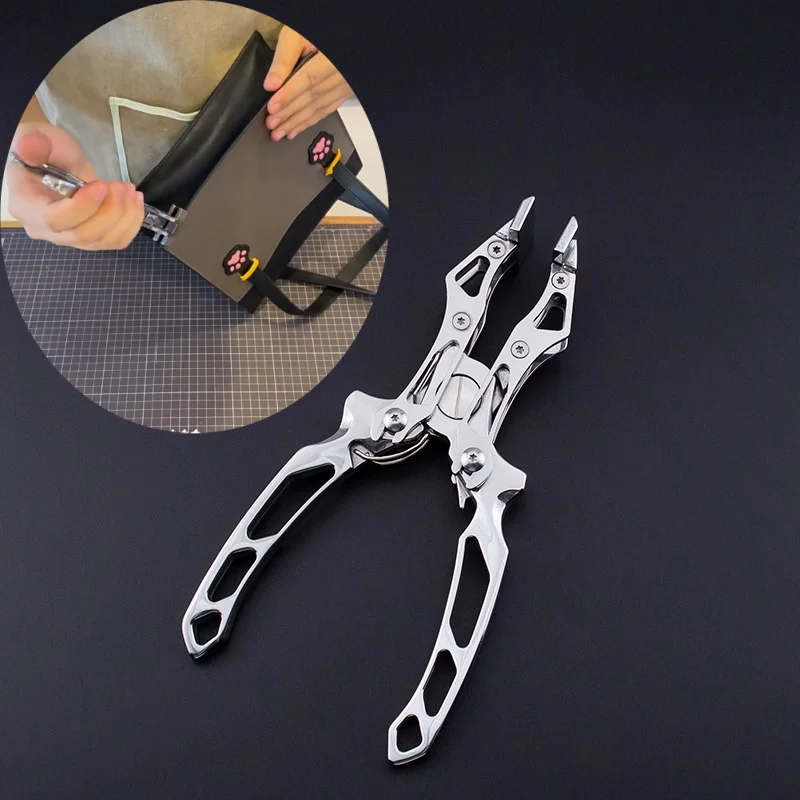 Leather Products Specialized for Folding and Pressing Edges Flat-nose Pliers DIY Leather Craft Backpack/Shoes/Waist Belt Pliers
Leather Products Specialized for Folding and Pressing Edges Flat-nose Pliers DIY Leather Craft Backpack/Shoes/Waist Belt Pliers