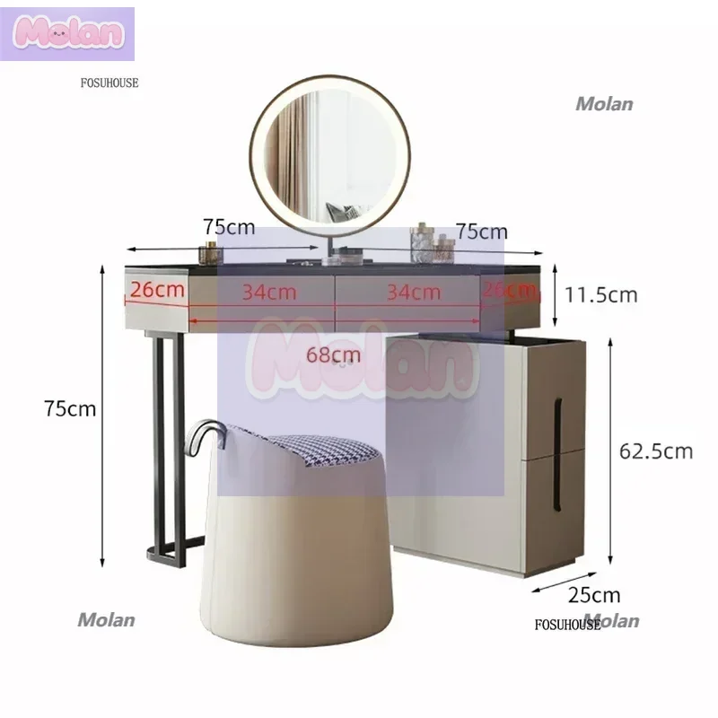 Triangular Corner Bedroom Dressing Tables with LED Mirror Modern Large Capacity Dressing Table Multifunctional Storage Cabinet
Triangular Corner Bedroom Dressing Tables with LED Mirror Modern Large Capacity Dressing Table Multifunctional Storage Cabinet
