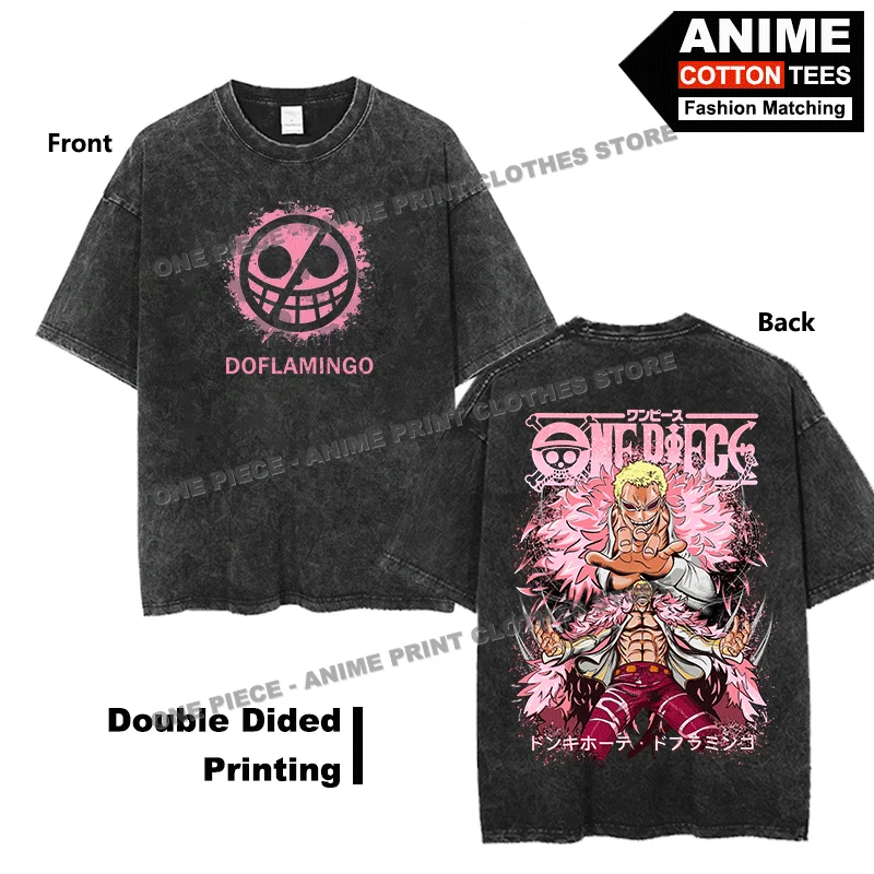 Anime One Piece - JOKER · Doflamingo T-shirt Double Sided Print Clothing Street styl Men Women Short Sleeve Cotton Loose Tees
Anime One Piece - JOKER · Doflamingo T-shirt Double Sided Print Clothing Street styl Men Women Short Sleeve Cotton Loose Tees