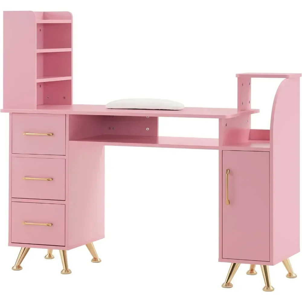 Manicure Table Makeup Dressing Station Nail Desk with Wrist Cushion Beauty Workstation Salon Storage Equipment
Manicure Table Makeup Dressing Station Nail Desk with Wrist Cushion Beauty Workstation Salon Storage Equipment