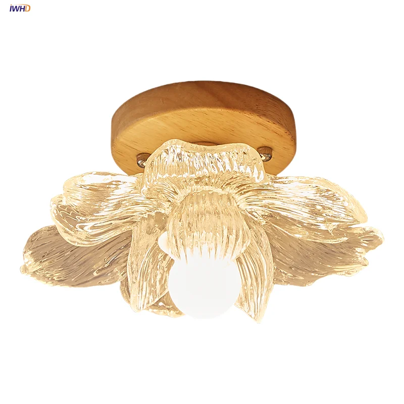 IWHD Wood Base LED Ceiling Lamp Dining Living Room Bedroom Japan Style Clear Flower Acrylic Ceiling Light Fixture Lampara Techo
IWHD Wood Base LED Ceiling Lamp Dining Living Room Bedroom Japan Style Clear Flower Acrylic Ceiling Light Fixture Lampara Techo