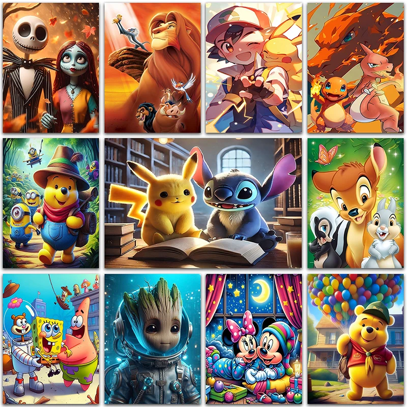 Pokemon Diamond Painting Disney lilo and stitch SpongeBob Pikachu Full Square&Round mosaic embroidery Cross stitch Home Decor
Pokemon Diamond Painting Disney lilo and stitch SpongeBob Pikachu Full Square&Round mosaic embroidery Cross stitch Home Decor