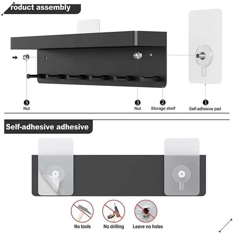 Wall Mounted Key Rack Rack Hook Stainless Steel Key With Shelf Wall Decoration Key
Wall Mounted Key Rack Rack Hook Stainless Steel Key With Shelf Wall Decoration Key