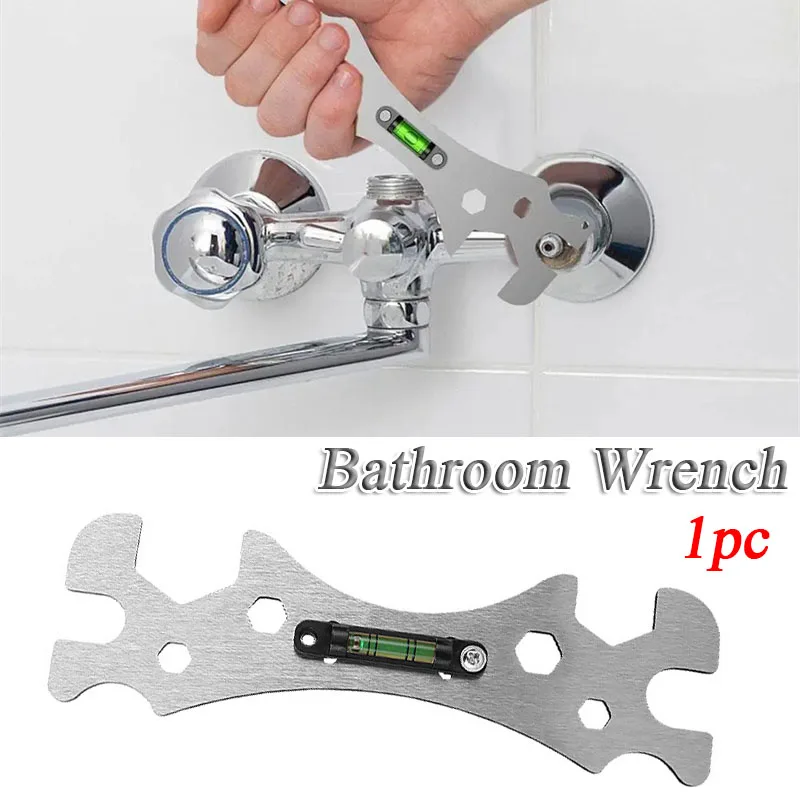 1pc Aluminum Alloy Multifunctional Wrench Shower Faucet Installation & Maintenance Level Measuring Tools Bathroom Accessories
1pc Aluminum Alloy Multifunctional Wrench Shower Faucet Installation & Maintenance Level Measuring Tools Bathroom Accessories