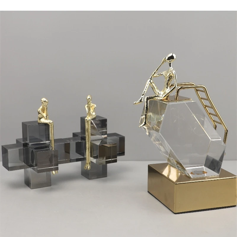 Geometric Crystal Metal Small Golden Figure Sculpture Decoration Office Desktop Nordic Home Art
Geometric Crystal Metal Small Golden Figure Sculpture Decoration Office Desktop Nordic Home Art