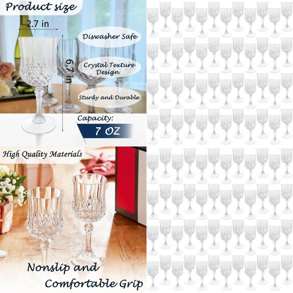 Винтажные пластиковые бокалы для вина, идеально подходящие для Дня святого Валентина, свадеб и торжественных мероприятий (набор из 48 штук, прозрачные)
Винтажные пластиковые бокалы для вина, идеально подходящие для Дня святого Валентина, свадеб и торжественных мероприятий (набор из 48 штук, прозрачные)