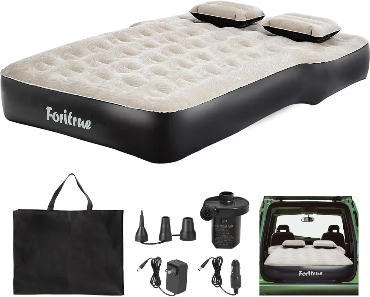 SUV Air Mattress,10inch Car Air Mattress for SUV,Camping Car Bed Mattress with External Pump Pillows Carry Bag
SUV Air Mattress,10inch Car Air Mattress for SUV,Camping Car Bed Mattress with External Pump Pillows Carry Bag