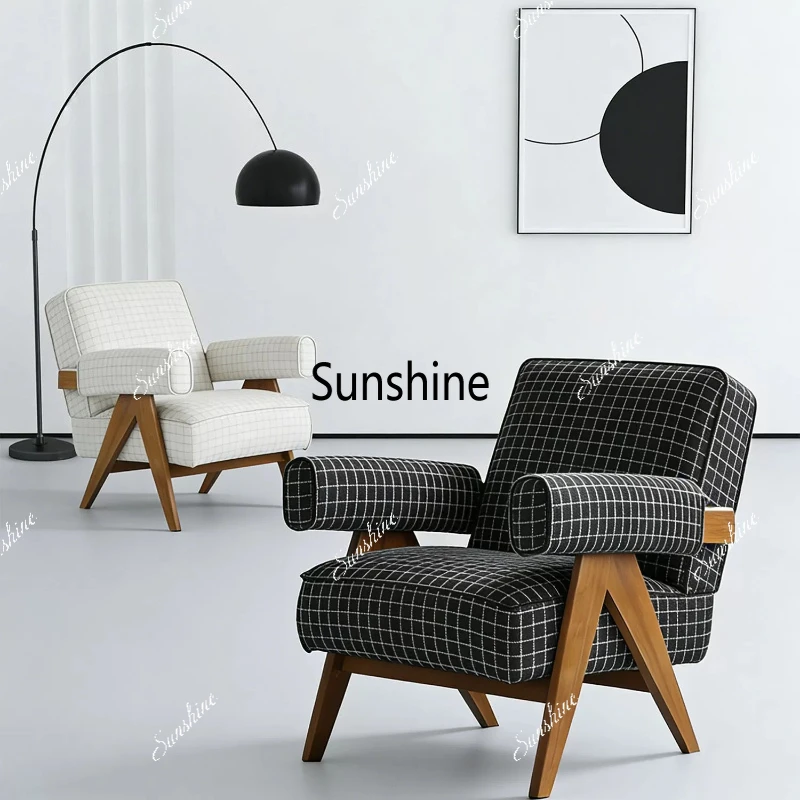 Modern simple single sofa chair living room balcony leisure chair solid wood lazy chair
Modern simple single sofa chair living room balcony leisure chair solid wood lazy chair