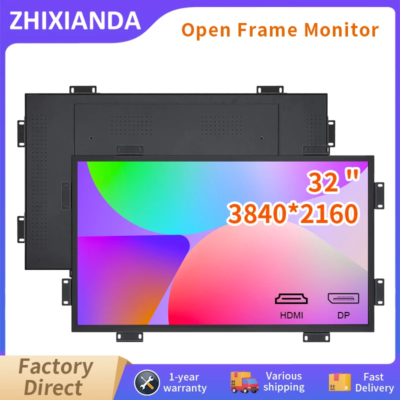 32-дюймовый промышленный монитор с открытой рамкой 3840*2160 4K емкостный сенсорный ЖК-дисплей с HDMI DisplayPort
32-дюймовый промышленный монитор с открытой рамкой 3840*2160 4K емкостный сенсорный ЖК-дисплей с HDMI DisplayPort