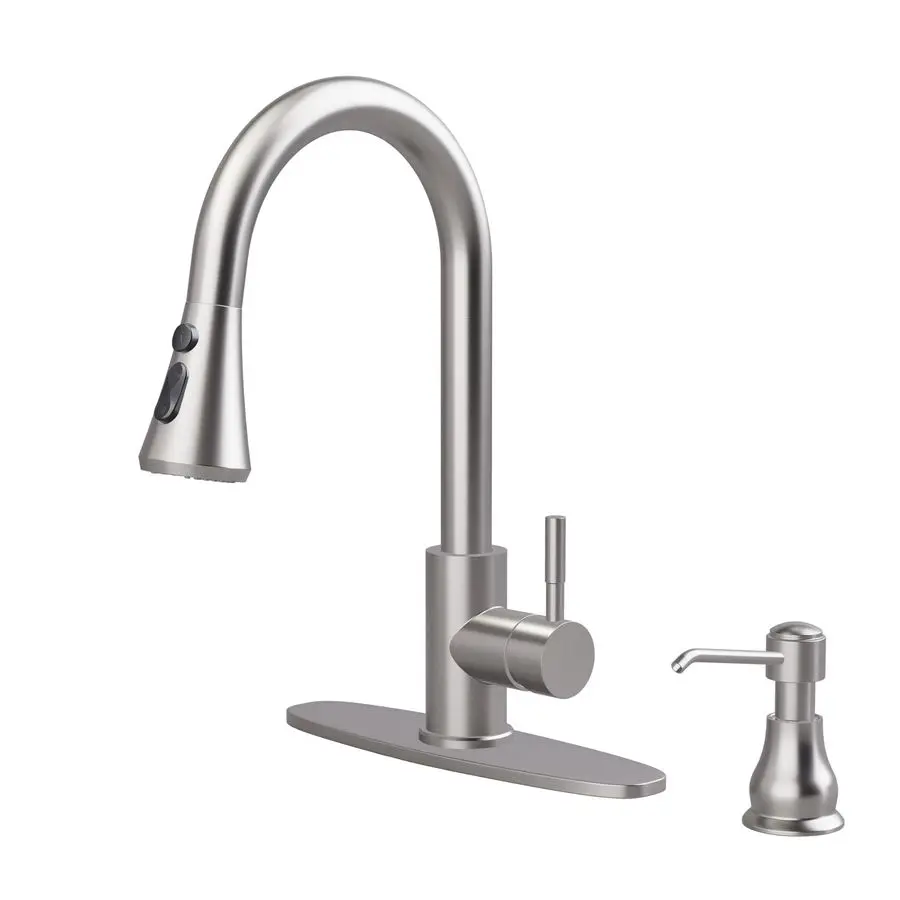 Kitchen Faucet with Soap Dispenser, 3 Modes Kitchen Faucet with Pull Down Sprayer, Stainless Steel Sink Faucet for Farmhouse, Ba
Kitchen Faucet with Soap Dispenser, 3 Modes Kitchen Faucet with Pull Down Sprayer, Stainless Steel Sink Faucet for Farmhouse, Ba