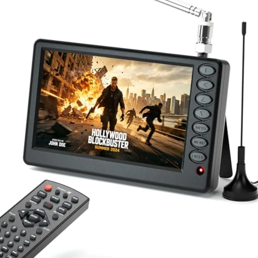 5 Inch Portable Mini TV for Car Pocket Battery Operated With Remote USB Port and TF Card Slot Small Digital/Analog ATSC for Kit
5 Inch Portable Mini TV for Car Pocket Battery Operated With Remote USB Port and TF Card Slot Small Digital/Analog ATSC for Kit