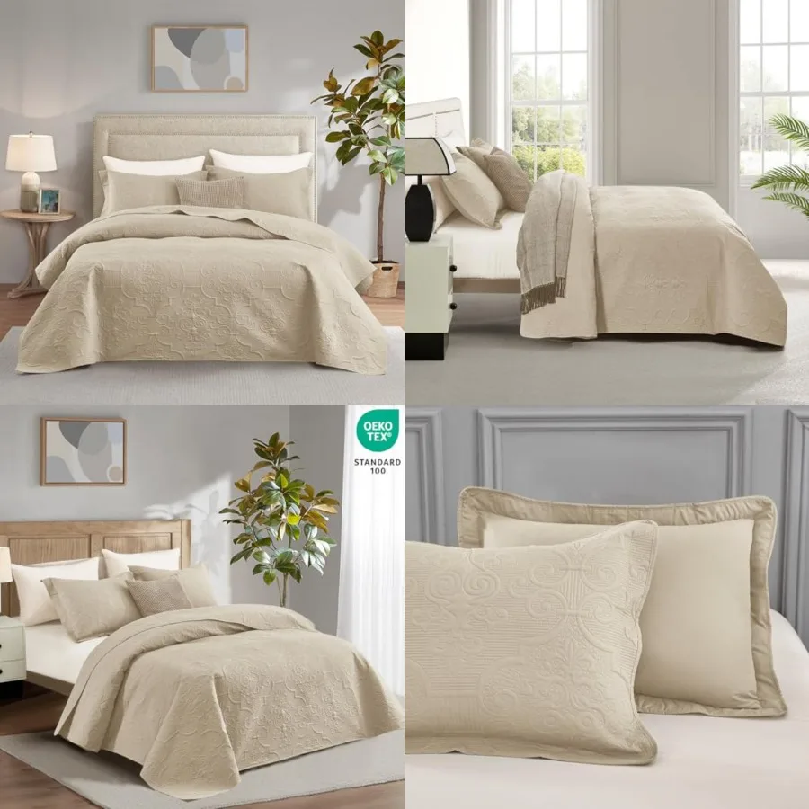 Quilt King Size - Damask Paisley Bedspread Coverlet Set - Classic Gorgeous Style Bedding Cover, Ultrasonic Quilting, Reversible
Quilt King Size - Damask Paisley Bedspread Coverlet Set - Classic Gorgeous Style Bedding Cover, Ultrasonic Quilting, Reversible
