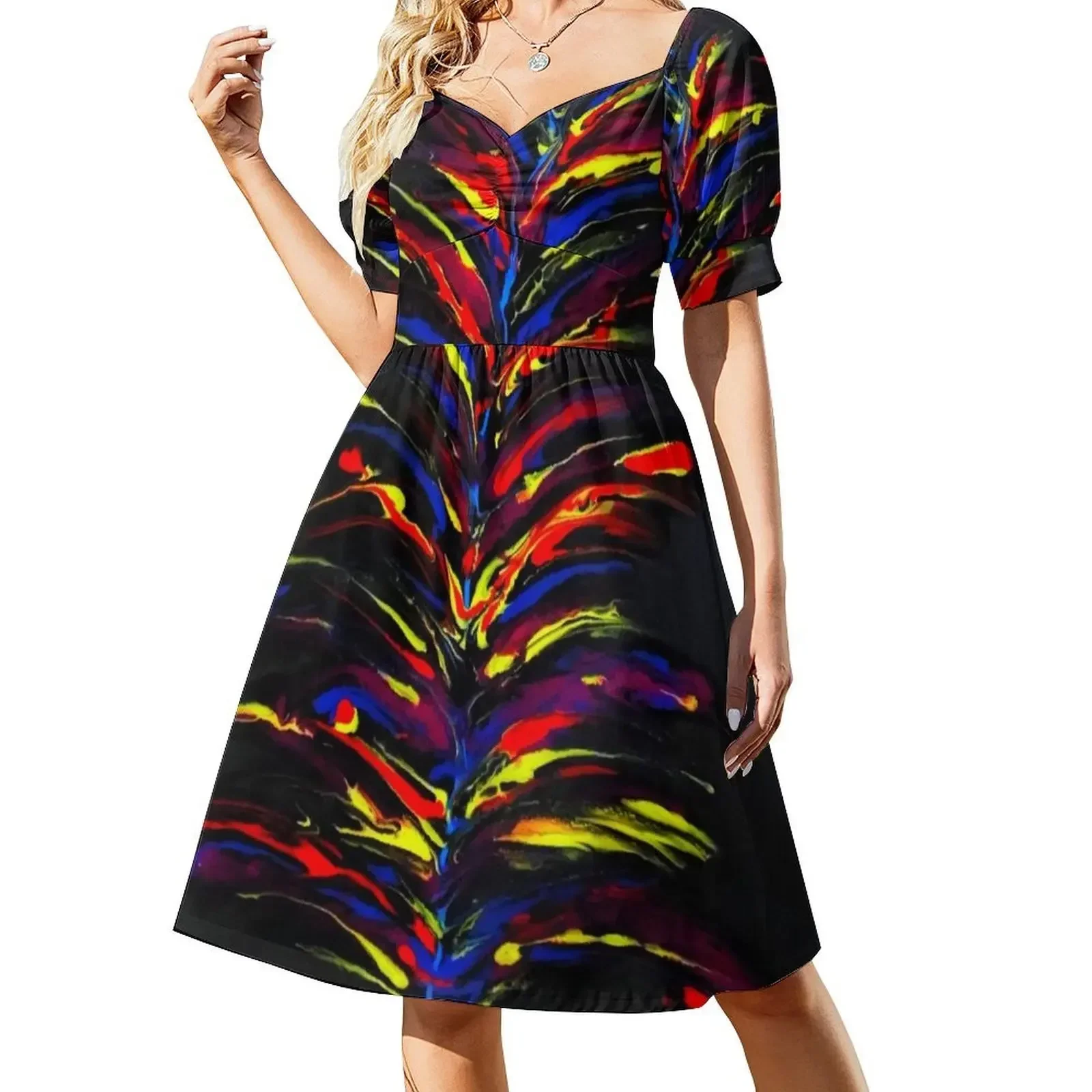 rainbow feather Short-Sleeved Dress womens dress women's summer clothing 2025 Dress
rainbow feather Short-Sleeved Dress womens dress women's summer clothing 2025 Dress