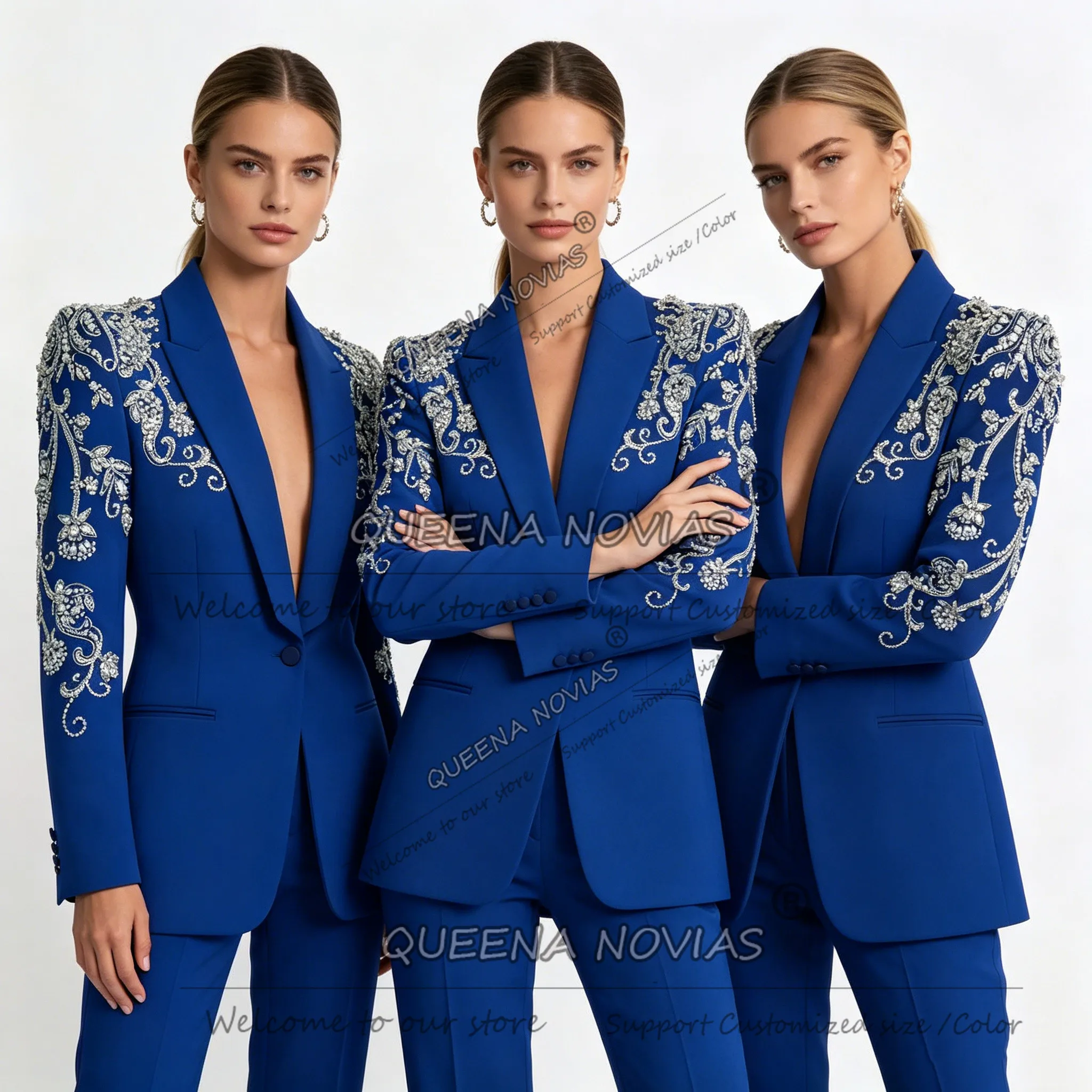 Female Fashion Beaded Suit Women Jacket Pants Suits 2 Pieces Sets Shawl Lapel Blazer Pants Customized Bride's Mother Dress 2026
Female Fashion Beaded Suit Women Jacket Pants Suits 2 Pieces Sets Shawl Lapel Blazer Pants Customized Bride's Mother Dress 2026