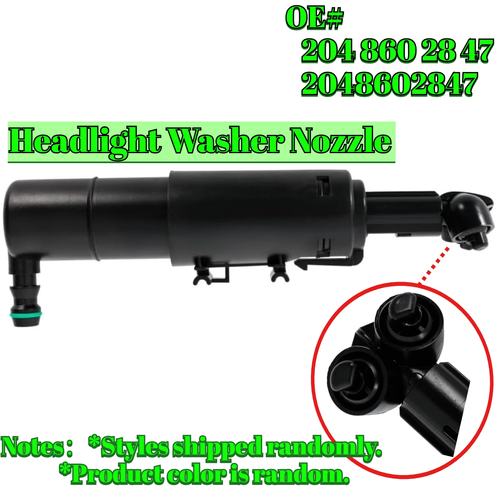 Right side Headlight Washer Nozzle For Mercedes-Benz C180 C200 C250 C300 C350 C63 AMG 2012- 2015, OE# 2048602847/ 204 860 28 47
Right side Headlight Washer Nozzle For Mercedes-Benz C180 C200 C250 C300 C350 C63 AMG 2012- 2015, OE# 2048602847/ 204 860 28 47