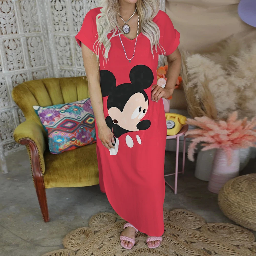 Robe Mickey V-Neck Fashion Party Dresses for Women 2022 Minnie Mouse Sexy Dress Print Elegant Casual Women's Dresses Disney Maxi
Robe Mickey V-Neck Fashion Party Dresses for Women 2022 Minnie Mouse Sexy Dress Print Elegant Casual Women's Dresses Disney Maxi