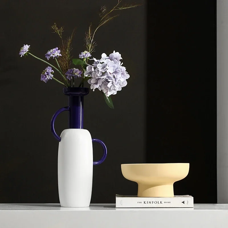 Modern Painted Binaural Ceramic Crafts Vase Ornament Entrance Living Room Bedroom Desktop Dining Table Home Art Decoration
Modern Painted Binaural Ceramic Crafts Vase Ornament Entrance Living Room Bedroom Desktop Dining Table Home Art Decoration