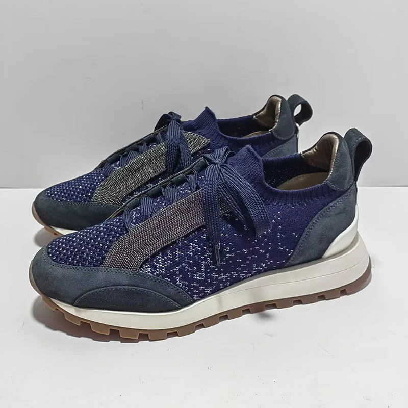 Classics Sneakers Women Round Toe Lace Up String Bead Running Shoes Woman Knit Breathable Leisure Flat Sports Shoes Woman
Classics Sneakers Women Round Toe Lace Up String Bead Running Shoes Woman Knit Breathable Leisure Flat Sports Shoes Woman