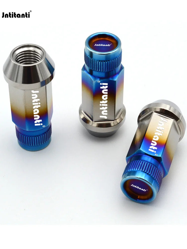 Jntitanti 20pcs wheel lug nut M14*1.5*45mm racing never rust cone seat closed ended Gr.5 titanium nut for Tesla VW AUDI racing
Jntitanti 20pcs wheel lug nut M14*1.5*45mm racing never rust cone seat closed ended Gr.5 titanium nut for Tesla VW AUDI racing