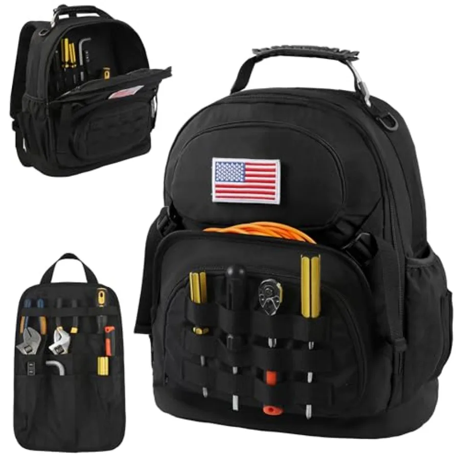 Tool Backpack Heavy Duty with Removable Organizer Electrician Backpack for Tools with Multiple Pockets and Padded Shoulder for
Tool Backpack Heavy Duty with Removable Organizer Electrician Backpack for Tools with Multiple Pockets and Padded Shoulder for