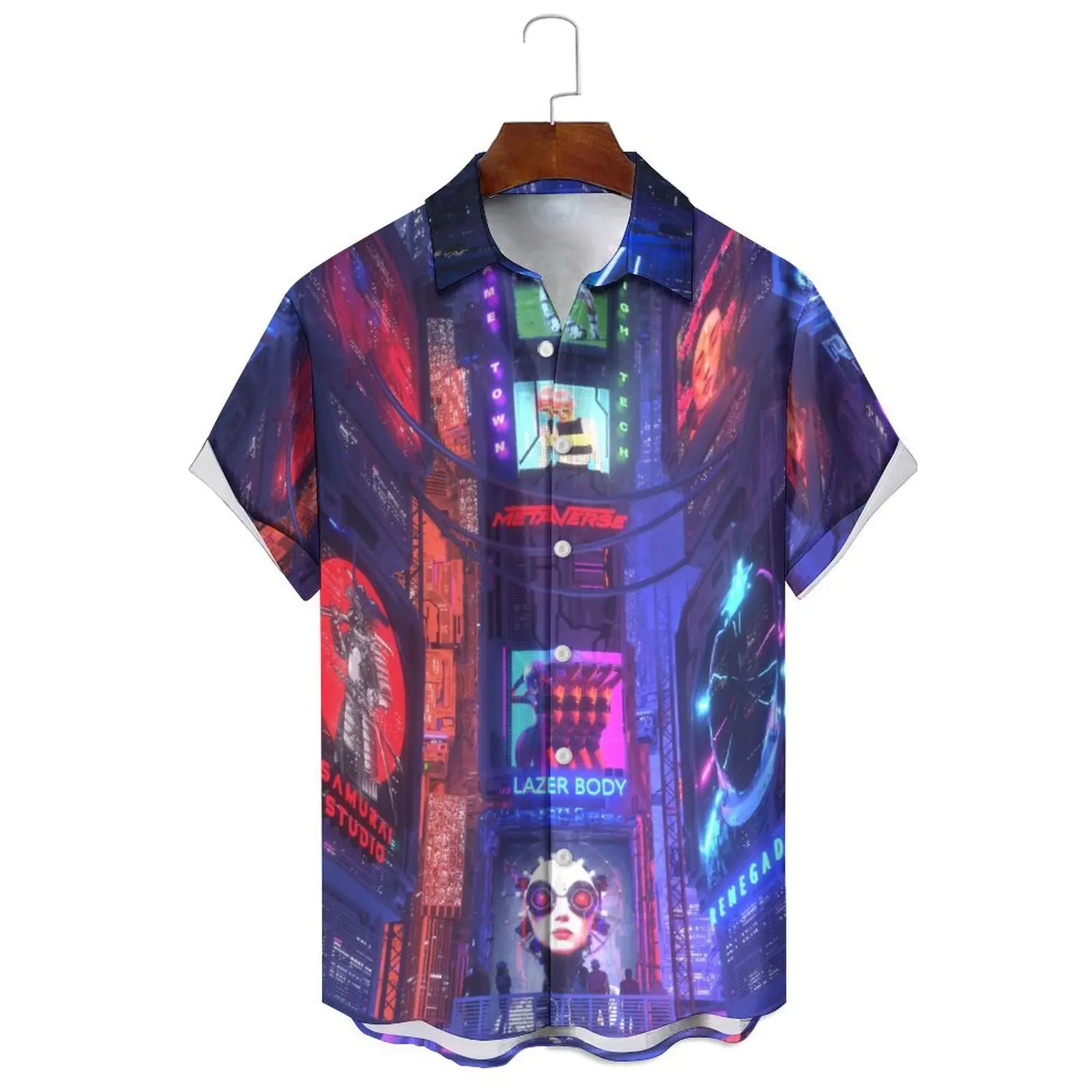 Men's/Women's Summer Fashion Simulation Landscape Print Loose Casual Plus-Size Breathable Multi-Color Punk Short-Sleeved Shirt
Men's/Women's Summer Fashion Simulation Landscape Print Loose Casual Plus-Size Breathable Multi-Color Punk Short-Sleeved Shirt