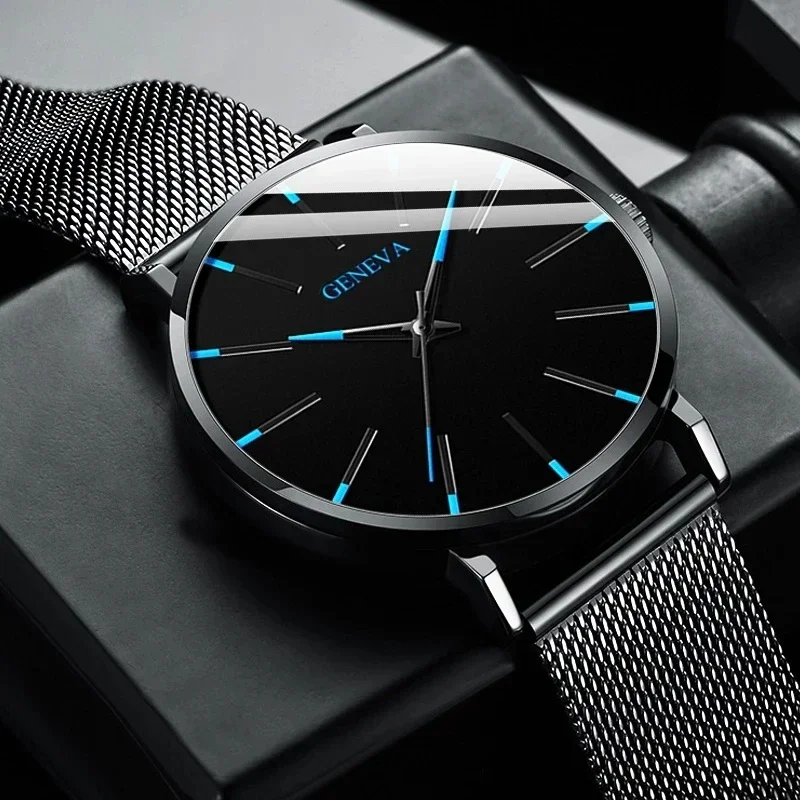 2026Fashion Blue Needle Men's Watch Men's Watch Quartz Watch Mesh Belt Style
2026Fashion Blue Needle Men's Watch Men's Watch Quartz Watch Mesh Belt Style