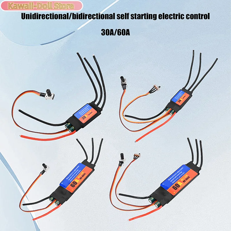 Brushless Motor Driver 2-6S 30A 60A ESC Bidirectional Self Starting Brushless Electric Regulation Speed Controller ESC For DIY
Brushless Motor Driver 2-6S 30A 60A ESC Bidirectional Self Starting Brushless Electric Regulation Speed Controller ESC For DIY