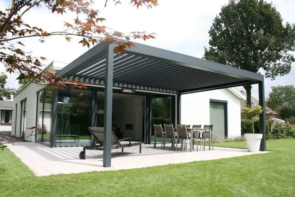 Wholesale Outdoor Gazebo Garden Yard Terrace Roof Waterproof Electric Sun Shade Carports Bioclimatic Louvered Aluminum Pergola 
Wholesale Outdoor Gazebo Garden Yard Terrace Roof Waterproof Electric Sun Shade Carports Bioclimatic Louvered Aluminum Pergola