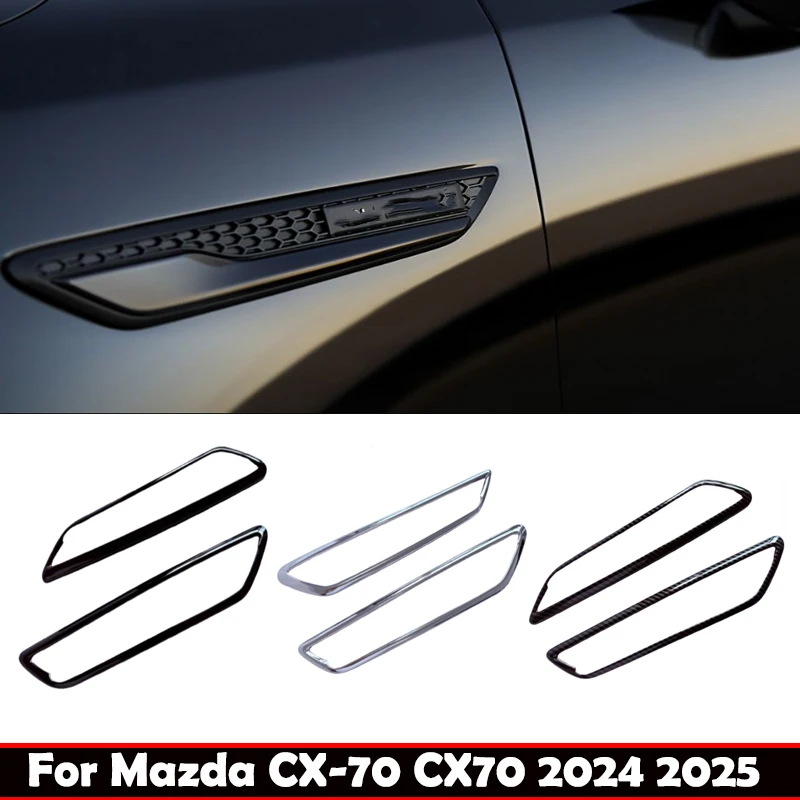 For Mazda CX-70 CX70 2024 2025 ABS carbon Car Front Air Flow Vent Fender Trim leaf Shark Cover Badge Decoration Car Accessories
For Mazda CX-70 CX70 2024 2025 ABS carbon Car Front Air Flow Vent Fender Trim leaf Shark Cover Badge Decoration Car Accessories