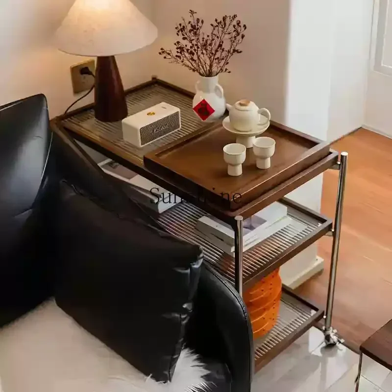 Medium retro style removable coffee table sofa cabinet living room trolley table bedroom bedside rack
Medium retro style removable coffee table sofa cabinet living room trolley table bedroom bedside rack