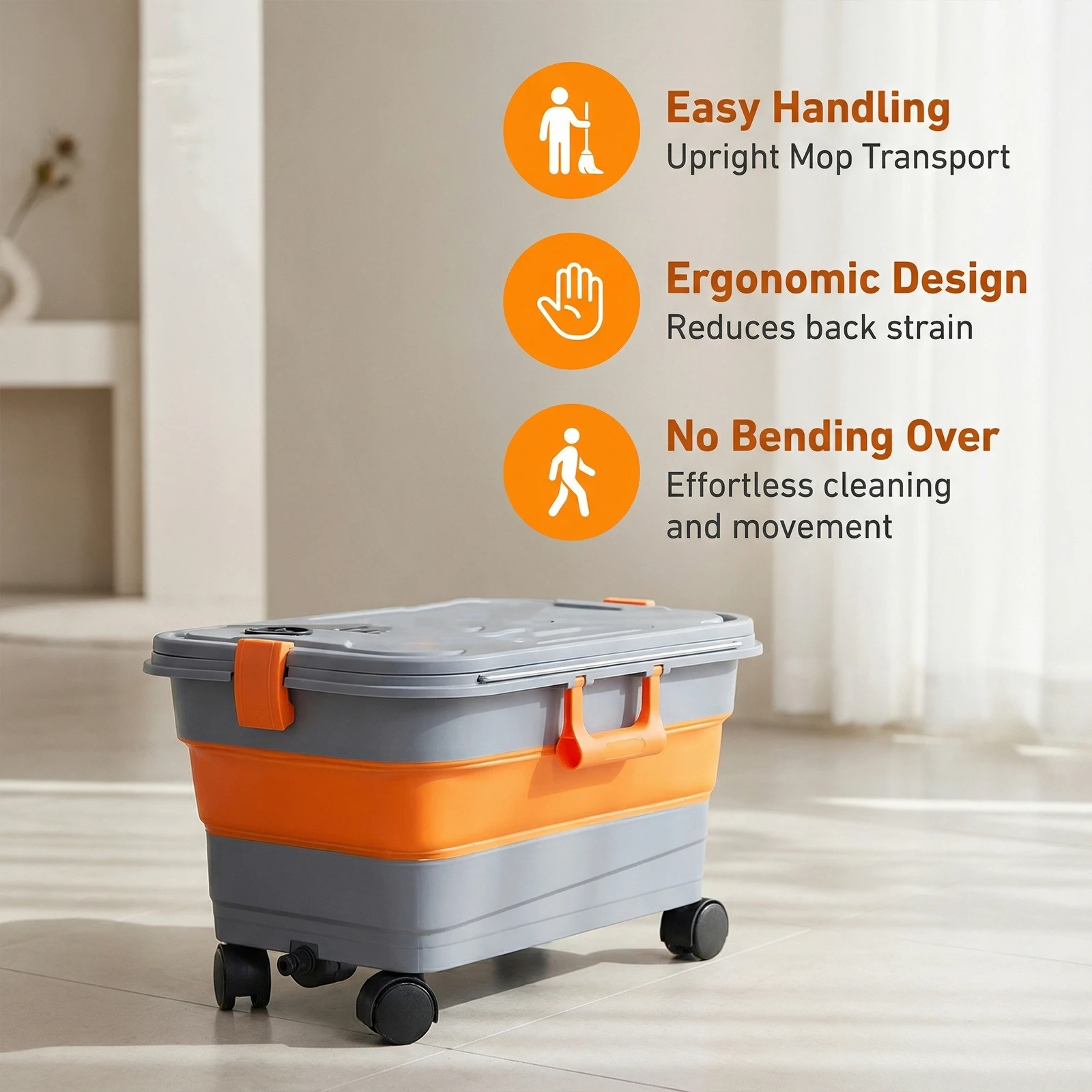 22L Folding Fishing Bucket Large Capacity Rectangular Water Bucket with Wheels Multi-Functional for House Cleaning Camping
22L Folding Fishing Bucket Large Capacity Rectangular Water Bucket with Wheels Multi-Functional for House Cleaning Camping