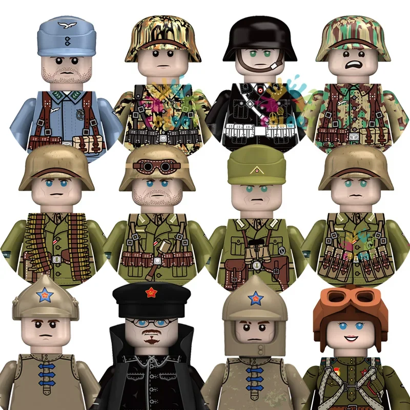 Kids Toys WW2 Military Army Building Blocks US Soviet China UK Soldiers Mini Action Figures Toys For Boys Christmas Gifts
Kids Toys WW2 Military Army Building Blocks US Soviet China UK Soldiers Mini Action Figures Toys For Boys Christmas Gifts