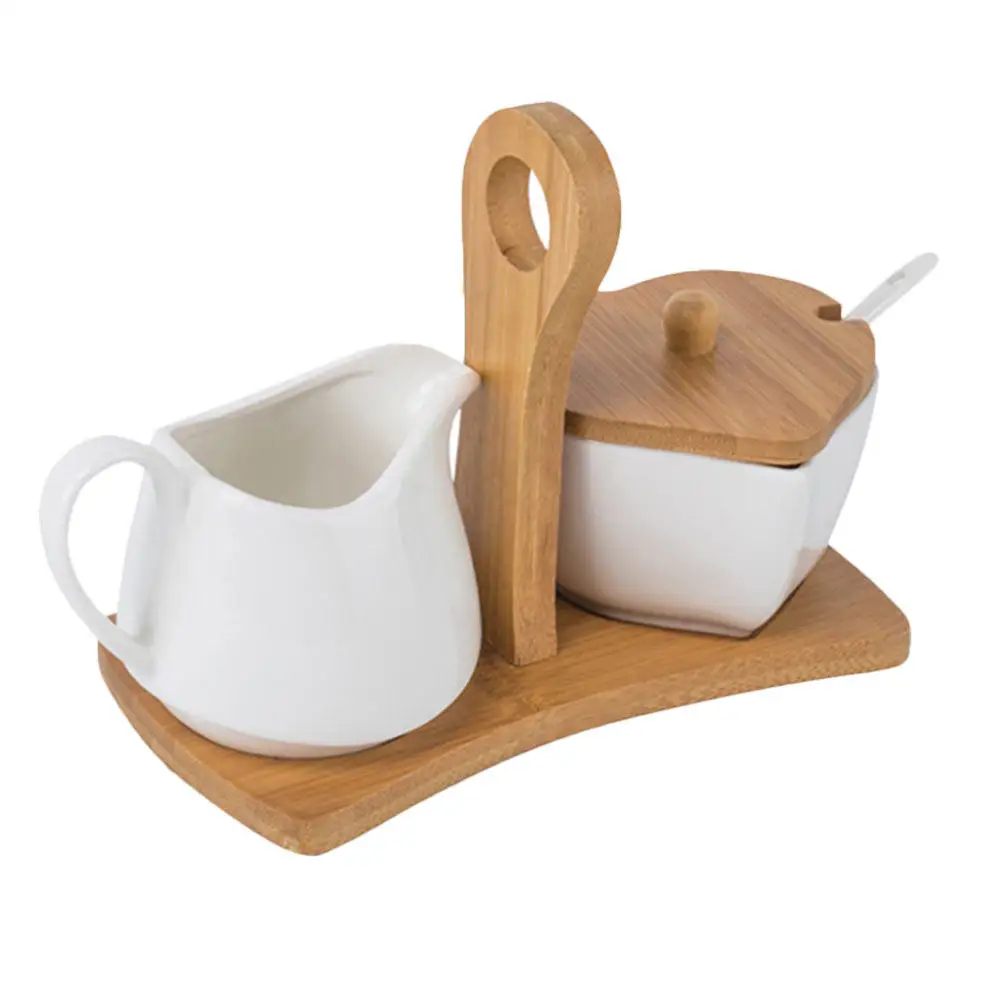 1Set Ceramic Sugar Storage Pot Milk Jug Set Tray Spoon Kitchen Seasoning Container Household Storage Pot Decor
1Set Ceramic Sugar Storage Pot Milk Jug Set Tray Spoon Kitchen Seasoning Container Household Storage Pot Decor